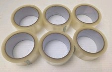 6 Rolls Clear Box Sealing Packing Tape Shipping - 2 mil 2" x 55 Yards 165'