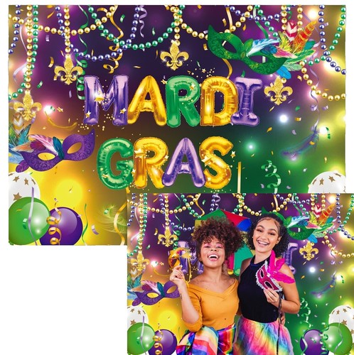 Mardi Gras Flag - 3'x5' New Orleans Festival Party Polyester Banner With Grommets - View #7
