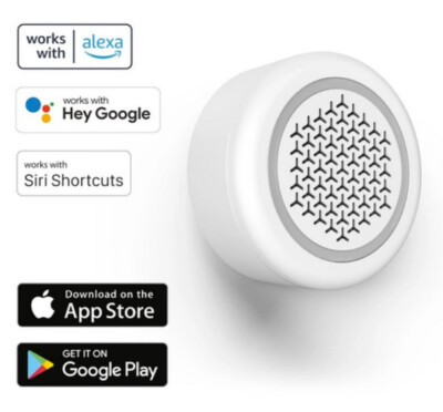 Hama WLAN Alarmsirene WiFi Smart Sirene Temperatur Luftfeuchtigkeit Sensor 499