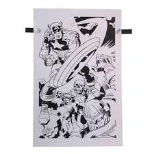 Jack Kirby Captain America Comic Art Reproduction Print 11 x 17