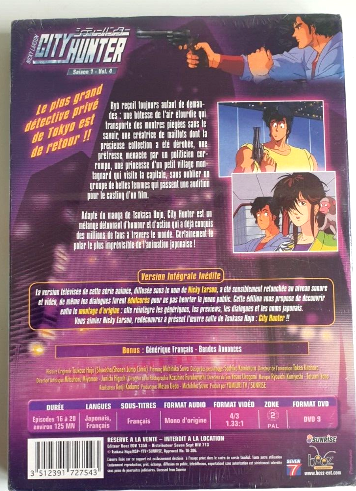 Nicky Larson (City Hunter) -Saison 1 Vol 4 / Version intégrale non