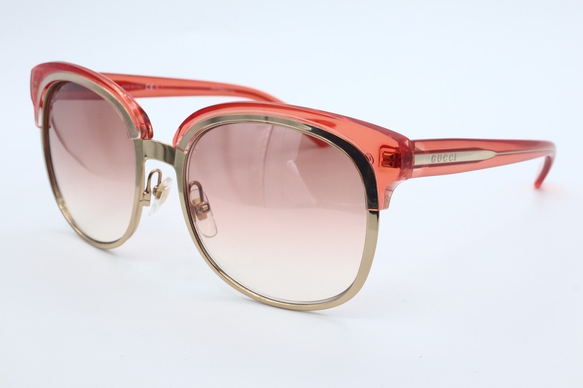 Authentic Gucci GG 4241/S EYUF5 Gold/Red Oval Sunglasses  display picture 1