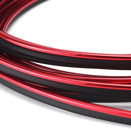 5M Car Grille Interior/Exterior Decoration Chrome Styling Molding Trim Strip Red - Picture 3 of 7