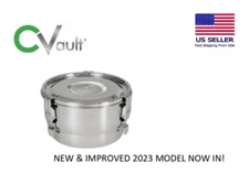 CVault 2 Liter Humidity Curing Storage Container, 7" x 4"  & 60 gram 62% Boveda