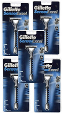 5 x Gillette Sensor Excel 1 Handle + 1 Cartridge Classic Razor DHL Express