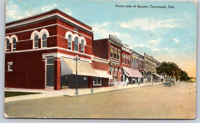 #ad #ad Postcard North side of Square Tecumseh Nebraska $14.75