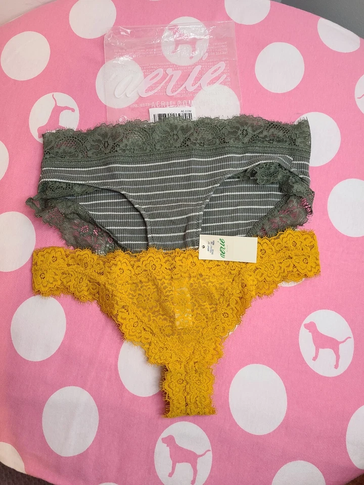 Bragas de algodón y encaje Aerie 2pk talla XS nuevas con etiquetas Foto 2 de 4