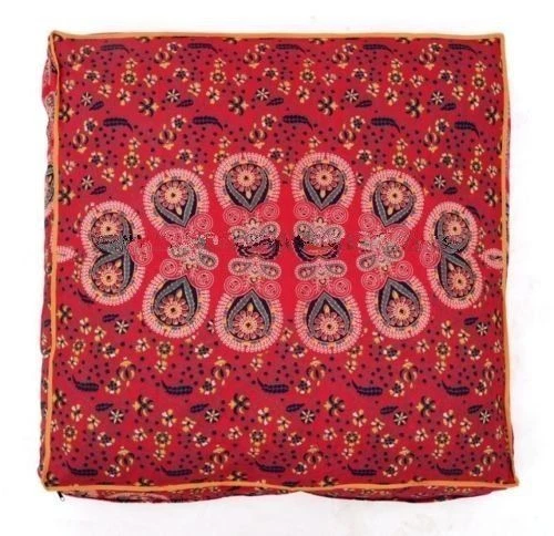 Indian Large Mandala Cushion Cover Square Decorative Floor Pillow Ethnic Pillows - Image 4 of 4