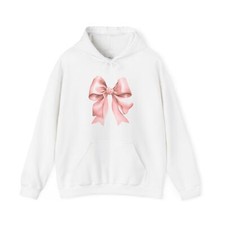 Pink Bow Graphic Unisex Heavy Blend  Hooded Sweatshirt