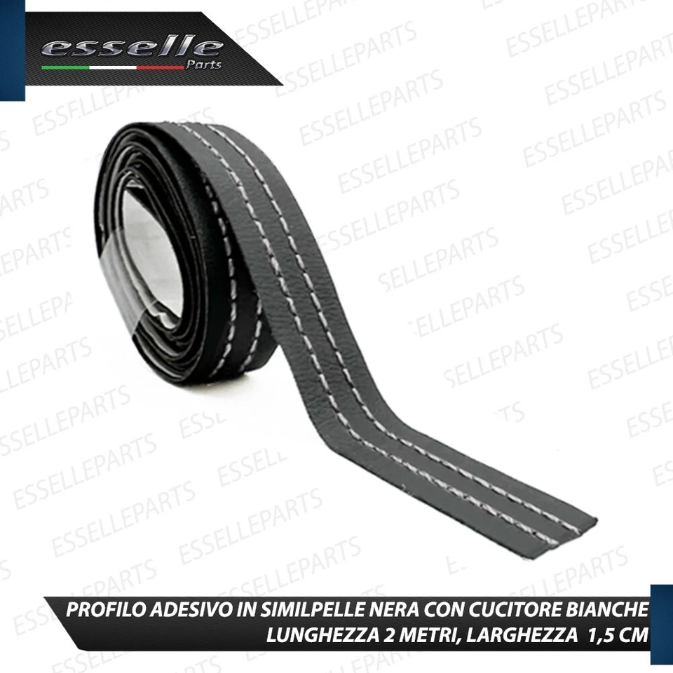 PROFILO INTERNO ADESIVO SIMILPELLE CUCITURE BIANCHE PER MINI CLUBMAN F54 - Immagine 3 di 4