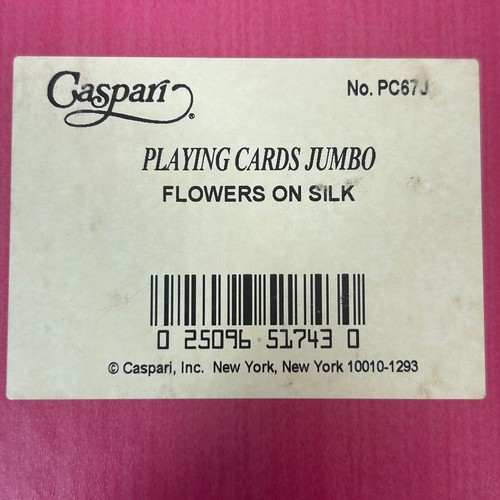 Caspari Flowers on Silk Playing Cards Double Deck No Jokers w/ Box - Picture 3 of 10
