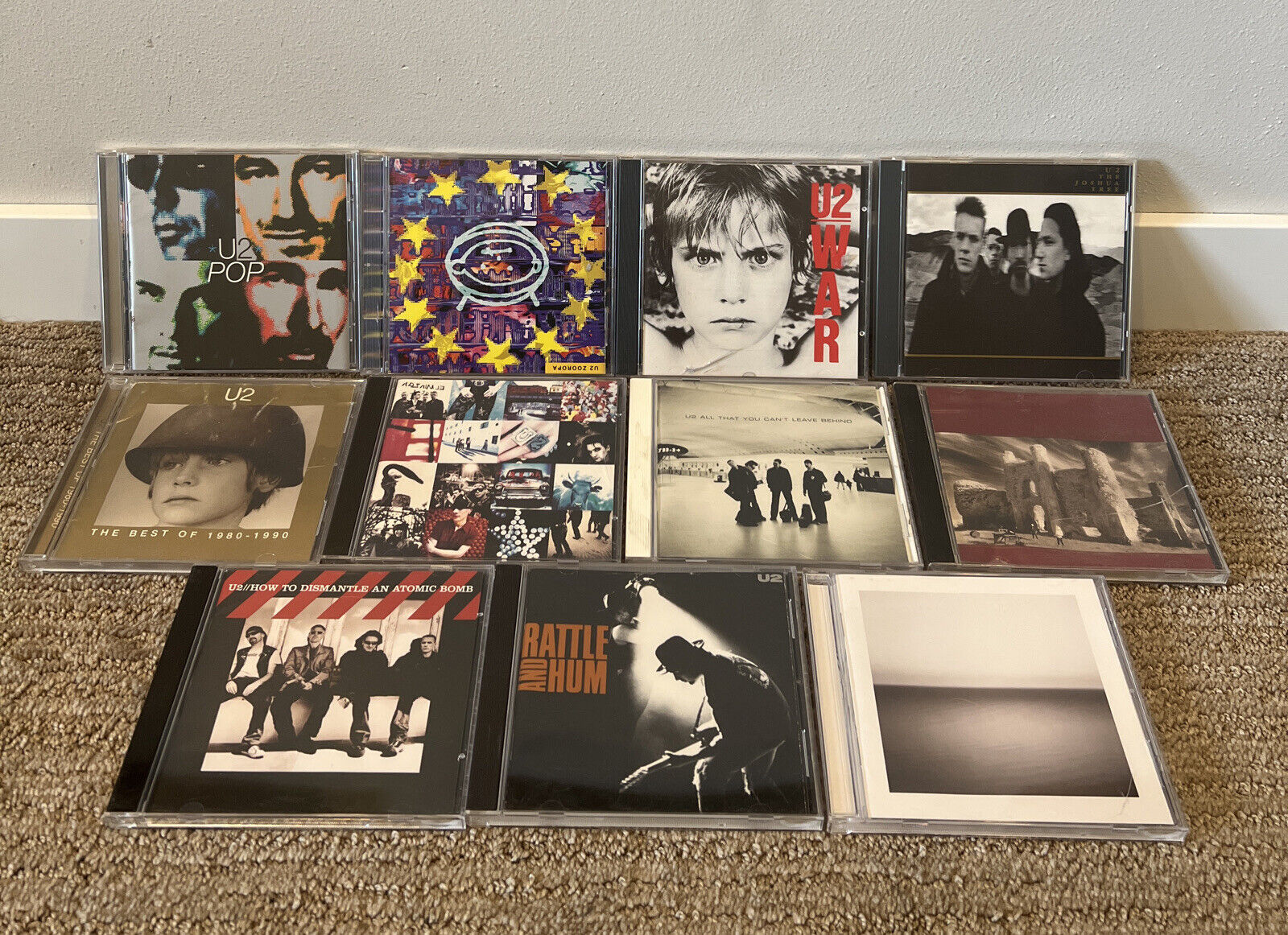 U2 CD Lot 11 CDs Joshua Tree, Rattle and Hum, Achtung, Best Of, Atomic Bomb, Etc
