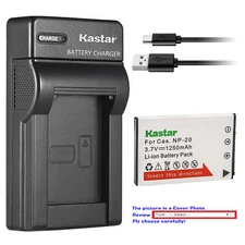 Kastar Battery Slim Charger for Casio Genuine NP-20 CNP20 & OEM BC-11L BC-31L