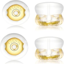 Earring Backs,18K Gold Silicone Earring Backs for Studs/Droopy Ears,Locking