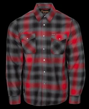 Dixxon Flannel Men's Shirt. Men’s L The Blazer NIB  Brand NEW Black/Red Plaid