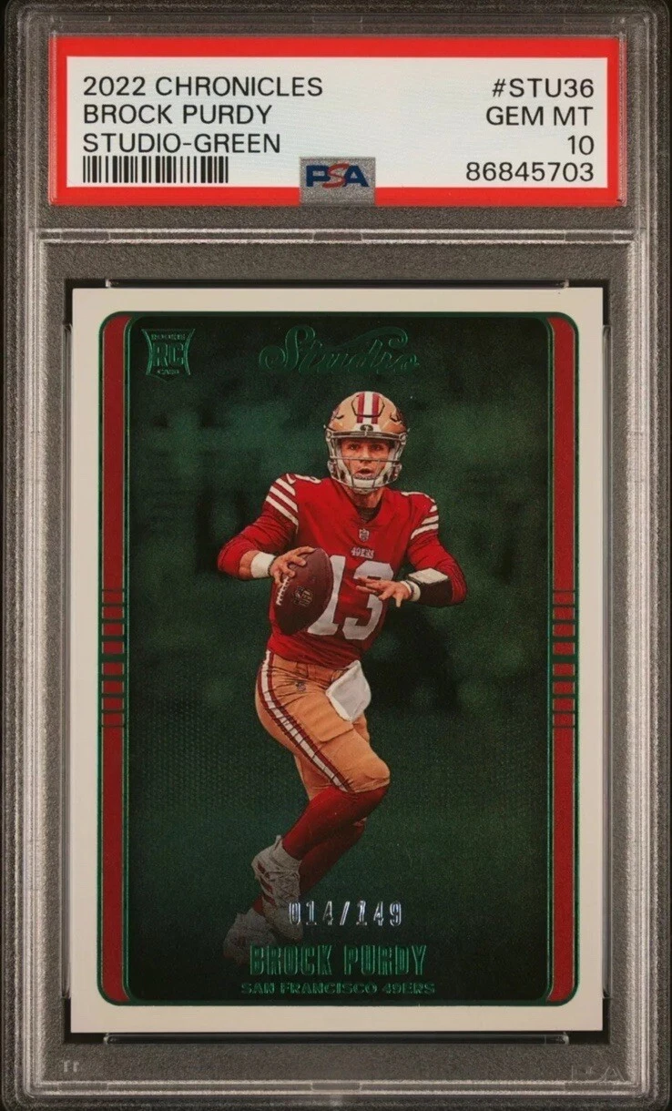 Brock Purdy Panini Chronicles Studio #STU36 Green