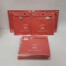 NEW 12 Pack Clover & Kind Libra Zodiac Necklace Gift Party Favors