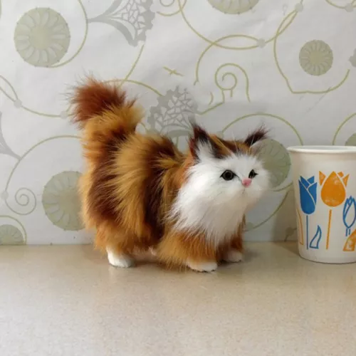 Realistische Katze Plüsch Spielzeug weich und niedlich Plüsch Katze Puppe Kinder - Bild 7 von 26