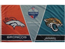 NFL London international  FLAG  152cm X 91cm   2022 Denver Broncos  -  Jaguars