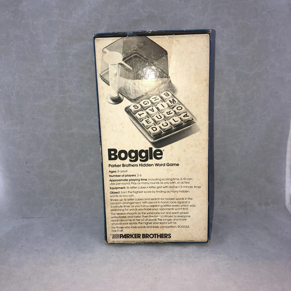 Boogle Word Game Parker Brothers Vintage 1976 Hidden Family Fun Green Timer - Image 2 of 4