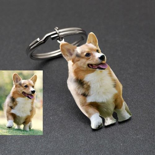 Personalized Photo Keychain, Dog Key 