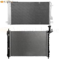Aluminum Radiator&AC Condenser Cooling For 2008-17 Buick Enclave Chevy Traverse