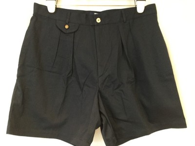 NWT MEN REGATTA SPORT NAVY BLUE PLEAT FRONT SHORTS