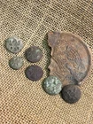 Dug Civil War Breastplate With Six Eagle General Service Buttons From Lovejoy Ga