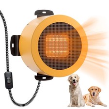 TURBRO Neighborhood Dog House Heater 400W, Wall Mount, 10ft Anti Bite Cord