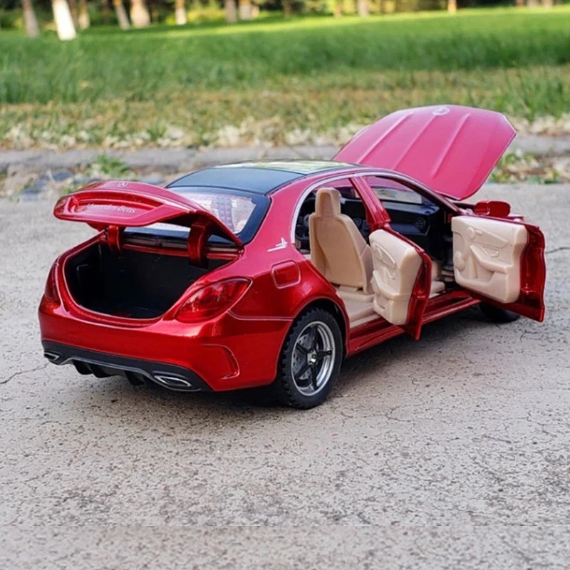 1:32 Mercedes Benz C260L Alloy Diecast Model Sports Car Sounds Lights Gift Toys - Image 3 of 4