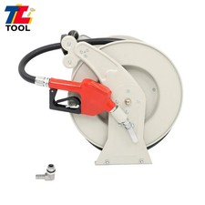 Fuel Hose Reel Retractable Diesel Hose Reel 3/4" x 50' with Auto Fueling Nozzl