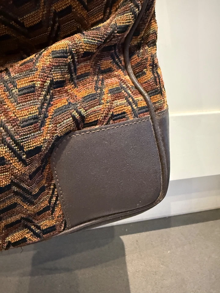 Vintage Missoni 90's bag crossbody tweed Jacquard Fabric brown tan - Good - Image 4 of 4