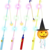 Laternenstab Mit Led, Led Laternenstab Elektrisch FüR St Martin Halloween 4Er
