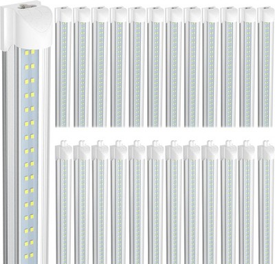 25 Pack 8FT LED Shop Light T8 90W 6000K Linkable Utility Fixture Garage Lighting
