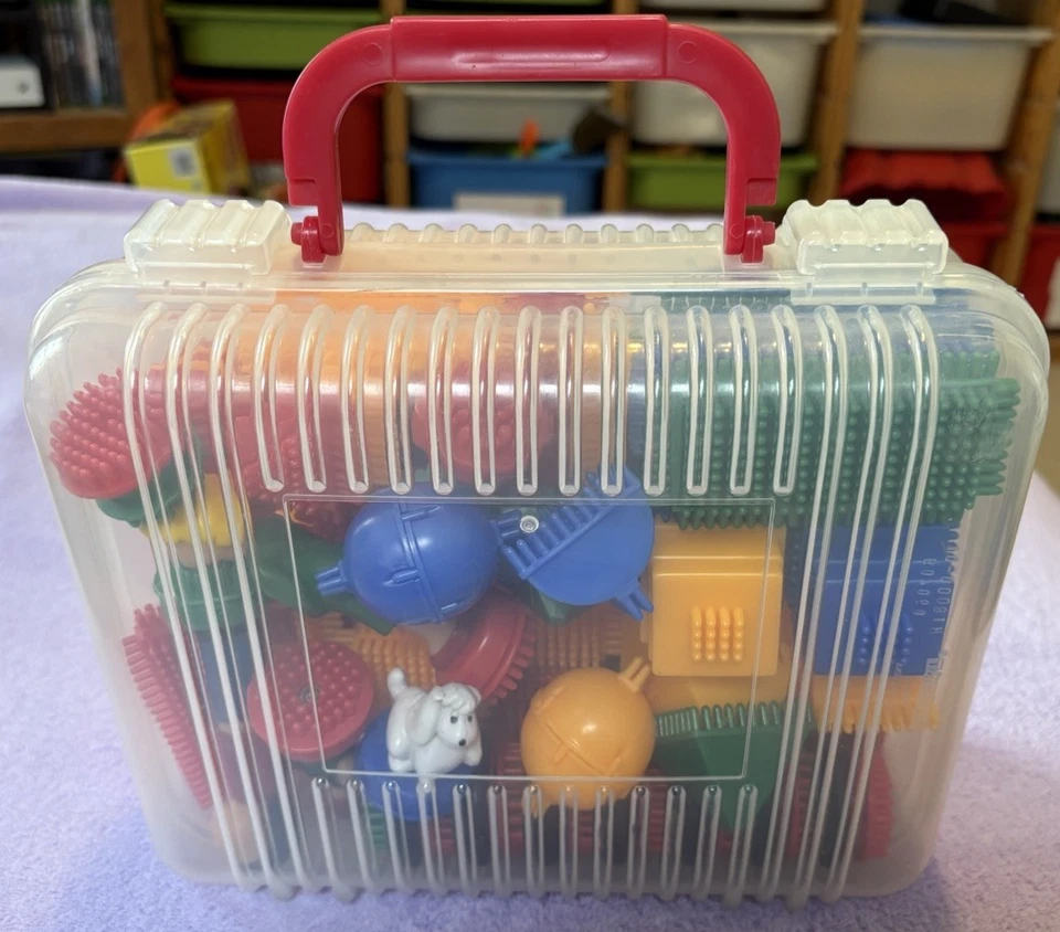 Bristle Blocks by Battat, 67 Pc Creative Building Toys with Carrying Case - Image 3 of 4