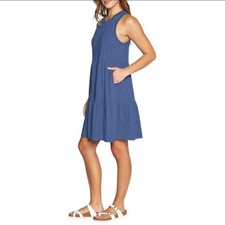 Gap Women's Lightweight Tiered Layered Sleeveless Summer Dress Pockets Size XS