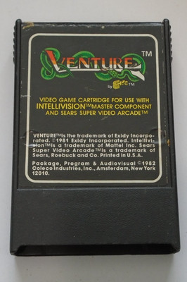 Venture  Video Game Cartridge Coleco Mattel Electronics Intellivison