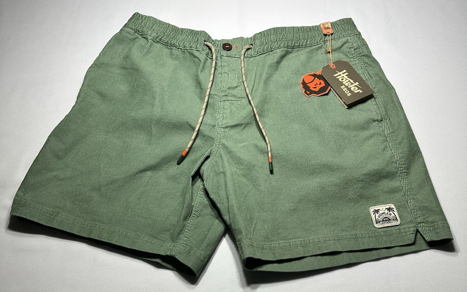 Howler Brothers Pressure Drop Cord Shorts Men’s 38 Lichen Green Corduroy NWT New