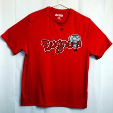 Majestic Lansing Lugnuts MiLB Red Cool Base Performance T-Shirt Men's XL