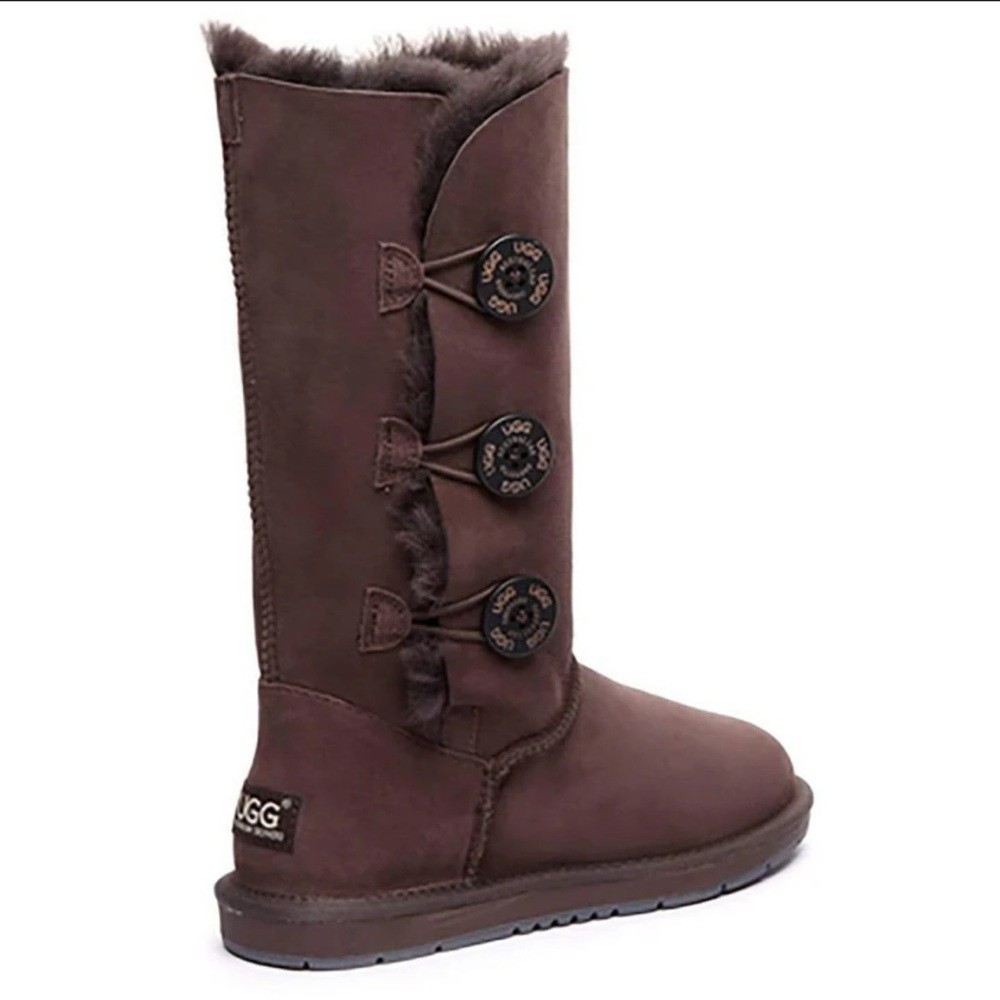 UGG Bailey Button Triplet Three Button Brown Boot… - image 1