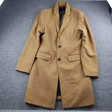 Banana Republic Wool Coat Brown Size medium Mens Single Breasted NWOT