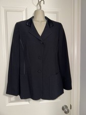 Giorgio Armani womens black wool blazer size 42 Made in Italy