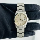 #37 Rolex 34mm OysterDate Precision Silver Dial Vintage Steel Men's Watch 6694