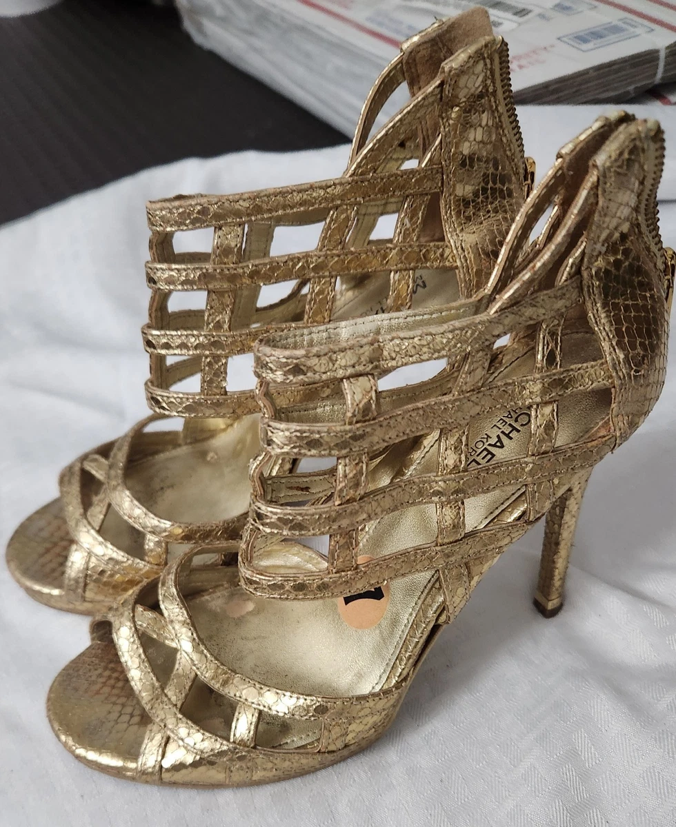 michael kors gold dress shoes MICHAEL Michael Kors Milania Gold Sparkly Girls Dress Shoes