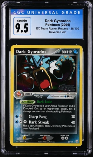 Dark Gyarados 36/109 CGC 9.5 Reverse Holo Stamped EX Team Rocket Returns