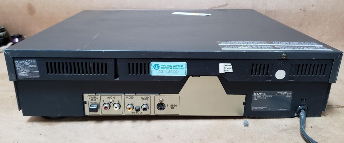Sony MDP-333 LaserDisc LD CD CVD Multi Disc Player Parts or Repair
