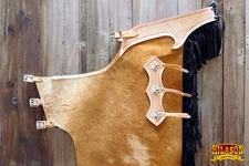 HILASON Child Pro Rodeo Bronc Bull Riding Hair On Leather Chinks | Handmade