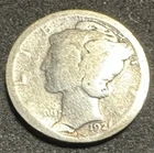 1921-P Philadelphia Mint 90% Silver Mercury Dime - Scarce Key Date Good Details