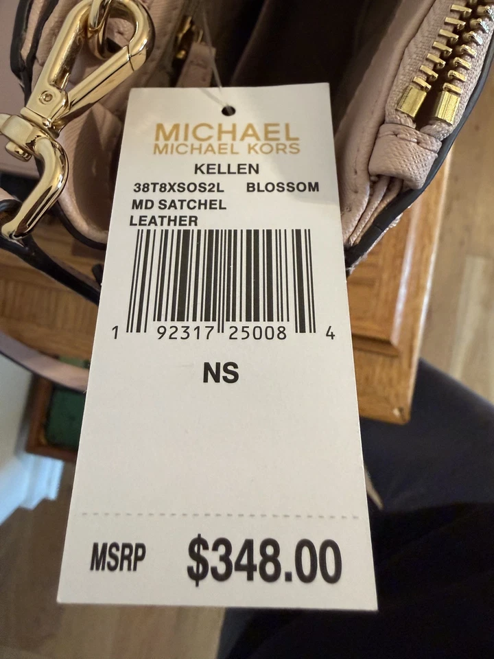 Bolso de Mano Michael Kors Kellen Tamaño Mediano Nuevo con Etiquetas Rosa Flor Foto 3 de 4