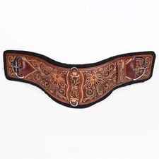 New Western Horse Grith Saddle Cinch Genuine Leather Brown,Black Color All size